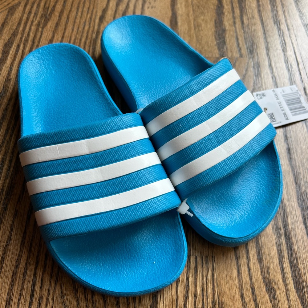 adidas Kids Blue and White Sandals